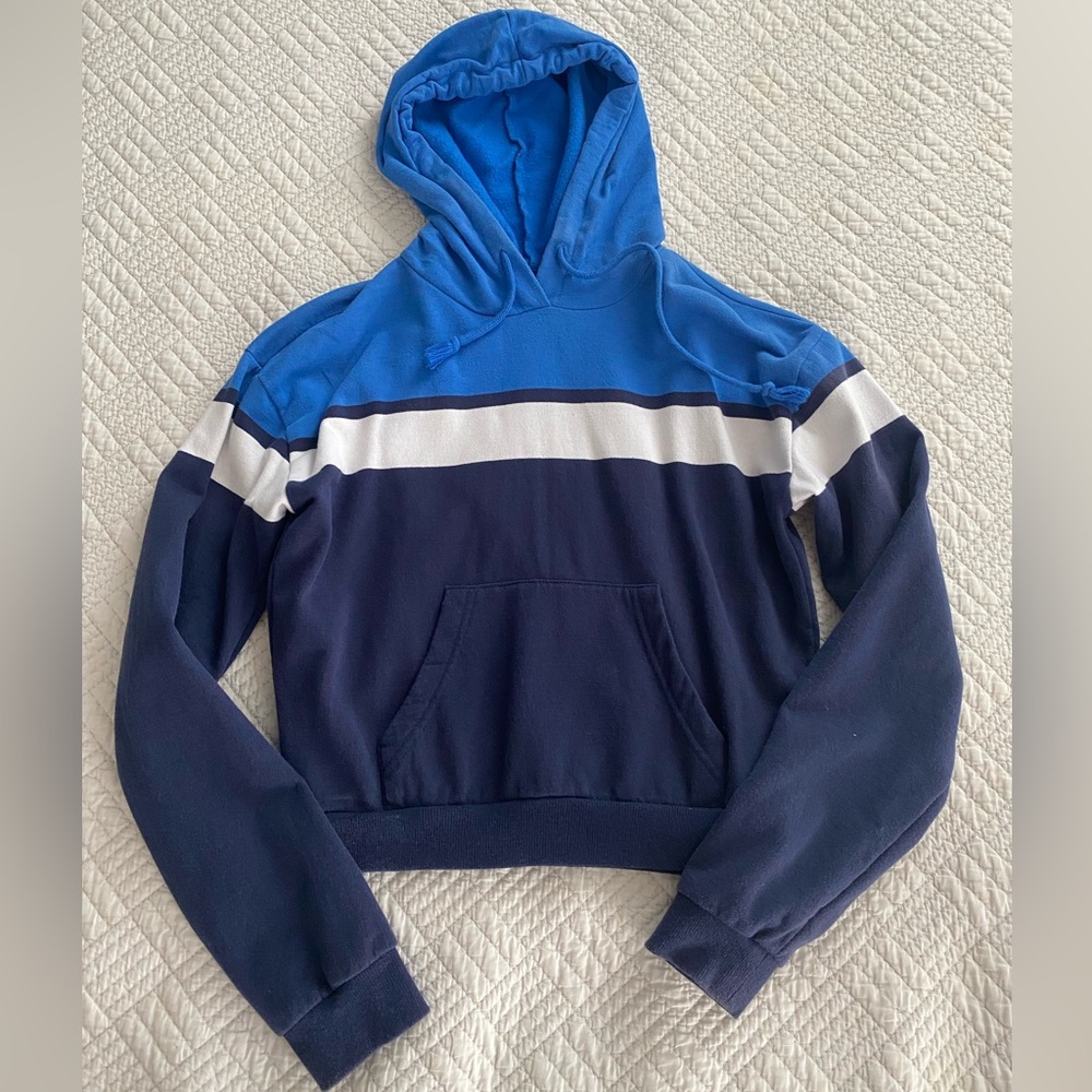 Pacsun La Hearts Vibrant Blue Striped Hoodie
